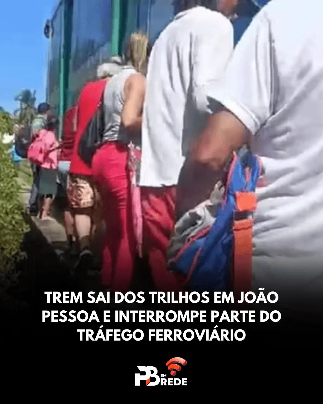 Trem sai dos trilhos em João Pessoa e interrompe parte do tráfego ferroviário