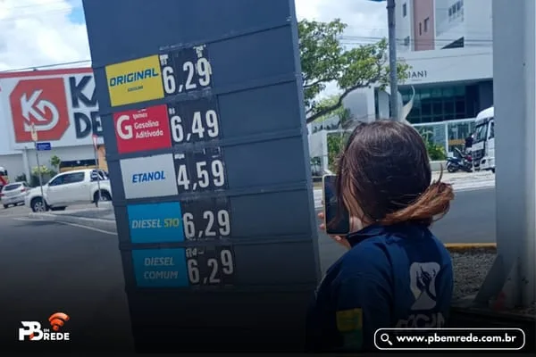 Pesquisa do Procon revela que litro da gasolina comum pode ser encontrado por R$ 5,80 em Campina Grande