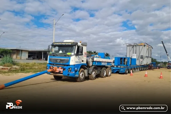 Transporte do segundo transformador gigante entra na etapa final nesta segunda-feira (26) na Paraíba
