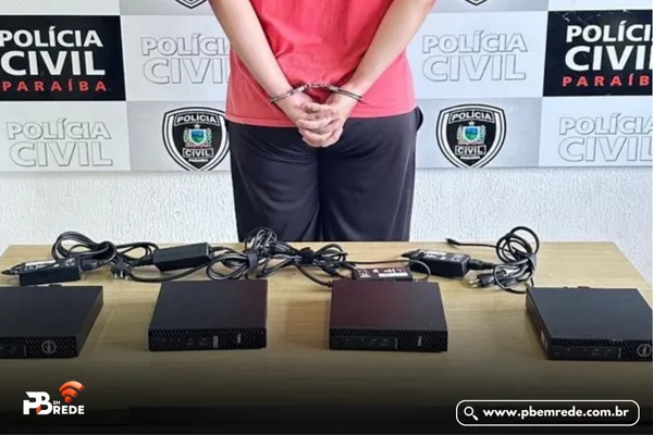 Homem é preso em shopping de João Pessoa vendendo computadores furtados de universidade