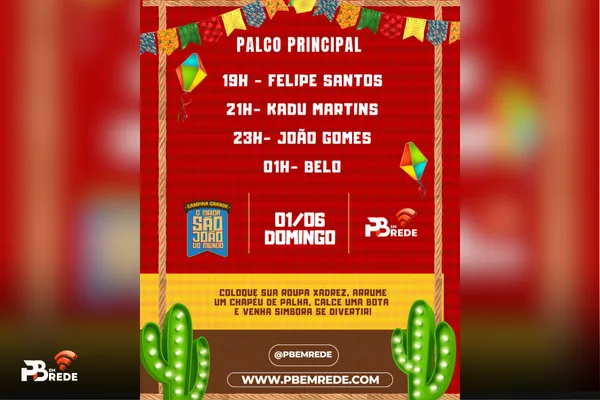 Terceira noite do Maior São João do Mundo tem programação para todos os gostos neste domingo (01)