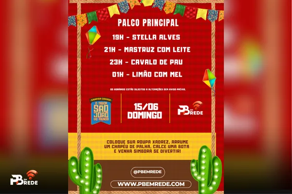 Domingo de São João em Campina Grande!