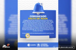 Falta D’Água em Campina Grande e Cidades Vizinhas Nesta Sexta (26) Afetará Diversos Bairros