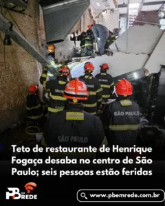 Teto de restaurante de Henrique Fogaça desaba no centro de São Paulo; seis pessoas estão feridas