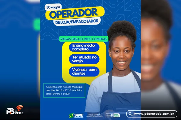 Sine de Campina Grande oferece 50 vagas em empresa parceira do setor alimentício