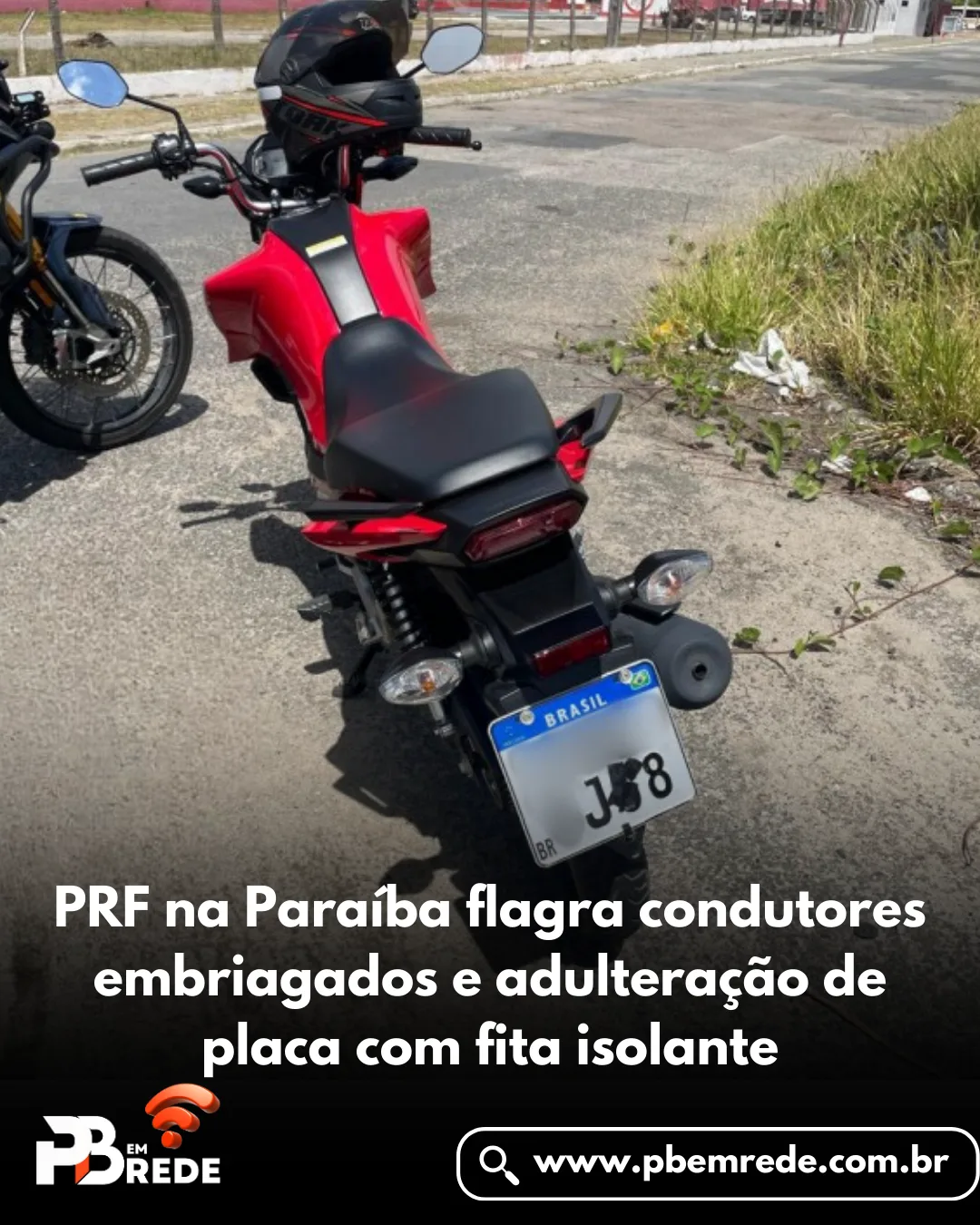 PRF na Paraíba flagra condutores embriagados e adulteração de placa com fita isolante