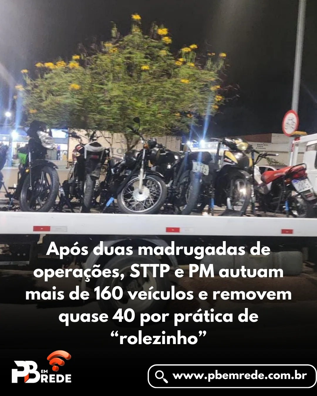 Após duas madrugadas de operações, STTP e PM autuam mais de 160 veículos e removem quase 40 por prática de “rolezinho”
