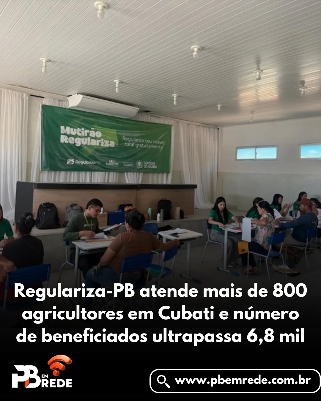 Regulariza-PB atende mais de 800 agricultores em Cubati e número de beneficiados ultrapassa 6,8 mil