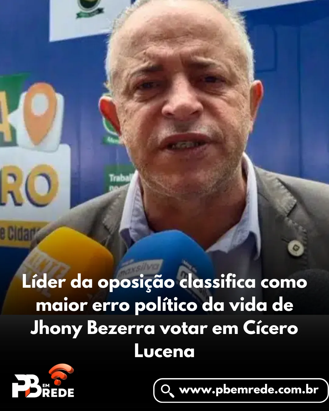 Líder da oposição classifica como maior erro político da vida de Jhony Bezerra votar em Cícero Lucena